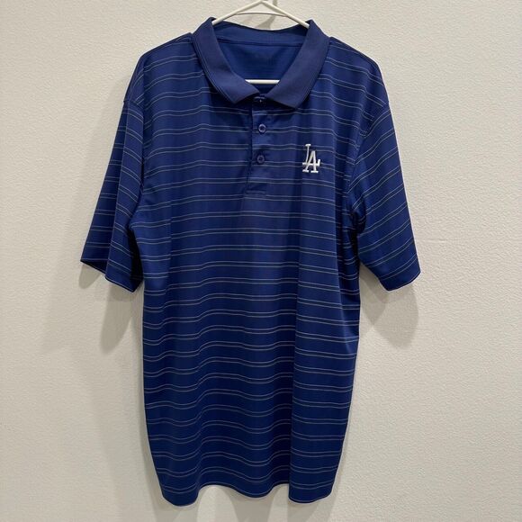 Los Angeles Dodgers MLB Polo Shirt Adult XL Blue Performance Quick Dry Baseball - Picture 1 of 8